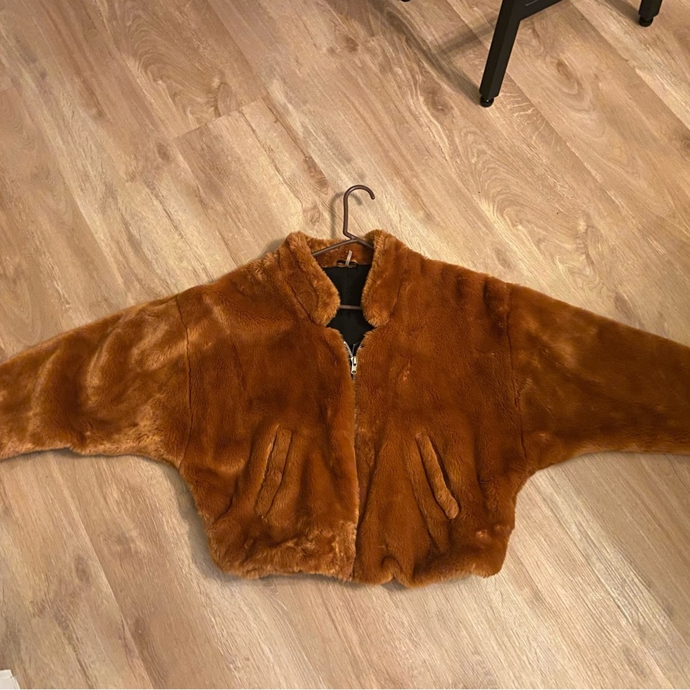 Anthropologie Teddy Jacket in Rich Tan